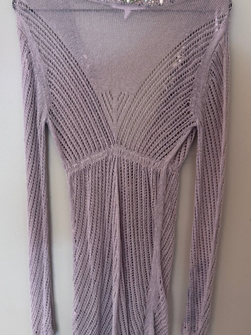 Victoria's Secret Dress Size S/P Open Knit Beaded Collar